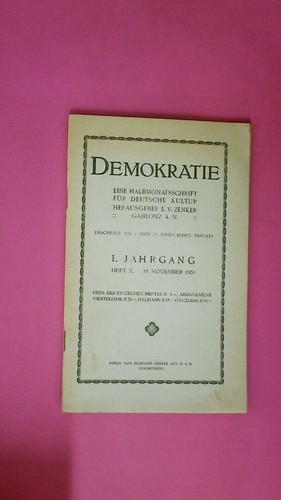248105 demokratie jahrgang - demokratie,