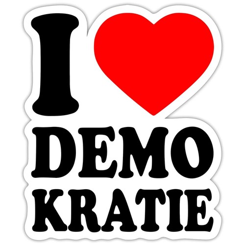 Love demokratie herz - i,